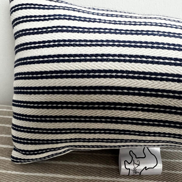 Blue White Stripe Linen Colin Dafty Closeup