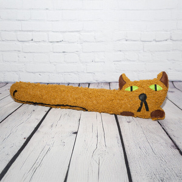 Ginger Bobbly Wool Mix Flat Cat Draft Excluder